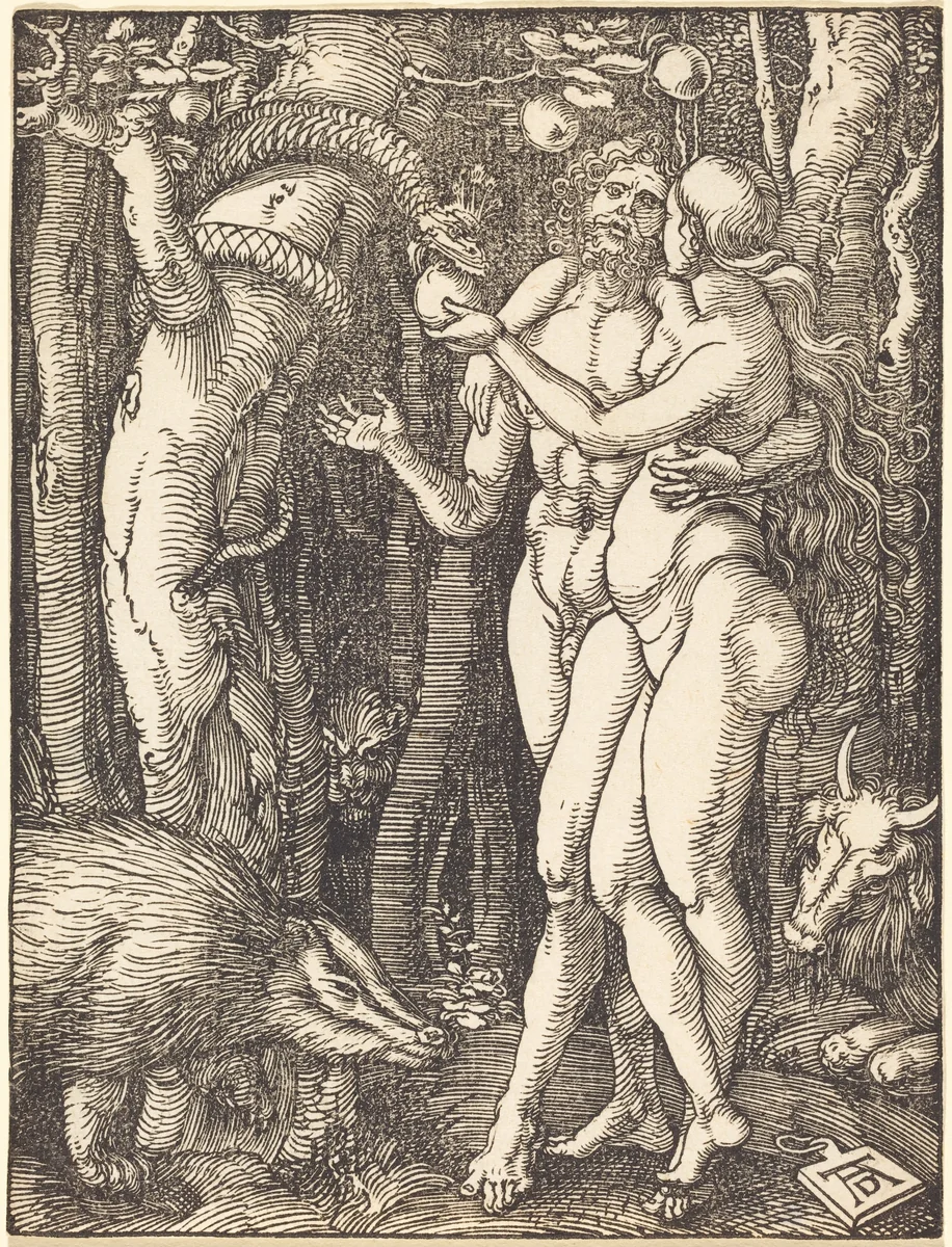 The Fall of Man by Albrecht Dürer, print, 1509-1510