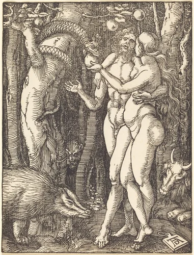The Fall of Man by Albrecht Dürer, print, 1509-1510