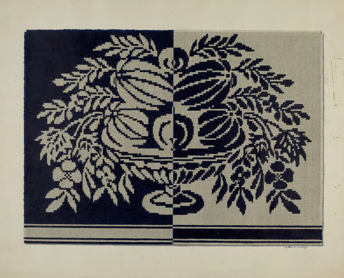 Tyler Coverlet by Arthur G. Merkley, index of american design, 1942