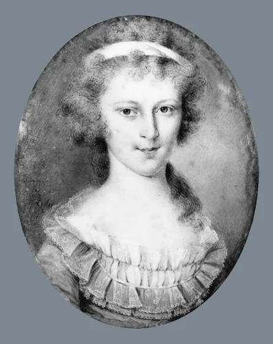 Mrs. John Sevier, Jr. (Rebecca Richards) by James Peale, artwork, 1794