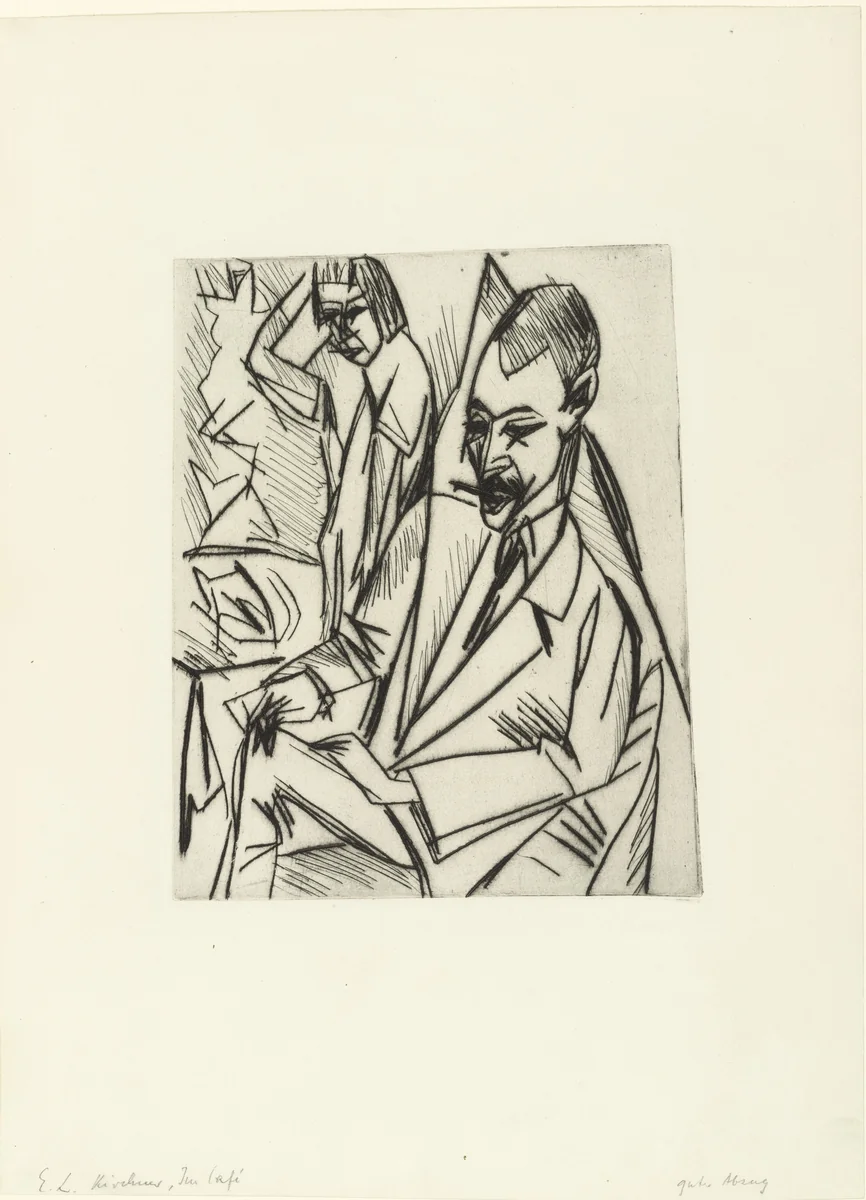 Gewecke and Erna (Gewecke und Erna) by Ernst Ludwig Kirchner, print, 1913