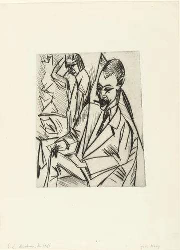 Gewecke and Erna (Gewecke und Erna) by Ernst Ludwig Kirchner, print, 1913