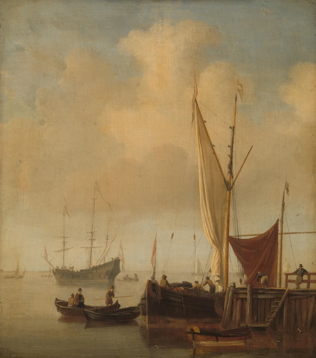 A Harbor by Willem van de Velde, painting, 1650-1707