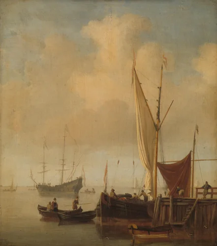 A Harbor by Willem van de Velde, painting, 1650-1707
