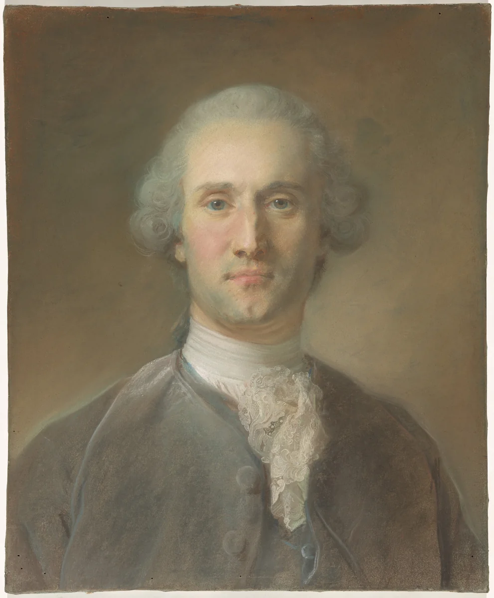 Portrait of a Man by Jean-Baptiste Perronneau, drawing, 1752-1762