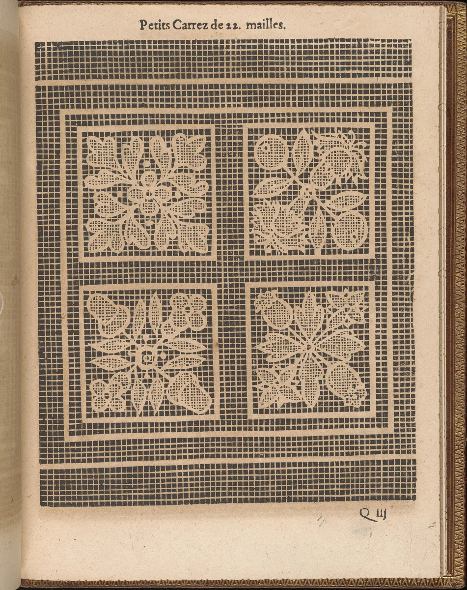 La Pratique de l'Aiguille, page 62 (recto) by Matthias Mignerak, book, 1605