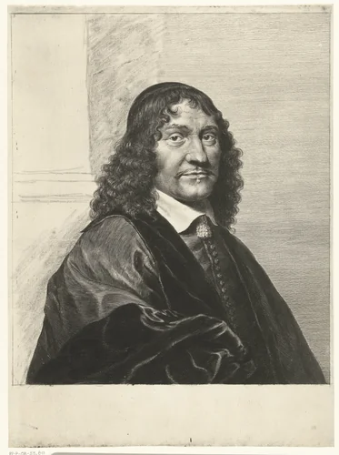 Portret van Franciscus de le Boë Sylvius by Cornelis van Dalen, print, 1659