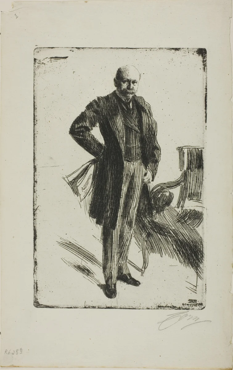 Colonel Lamont I (Whole length) by Anders Zorn, print, 1900
