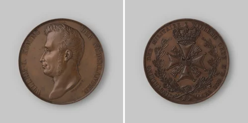 Op de instelling van de Militaire Willemsorde by Joseph Pierre Braemt, metalwork, 1815