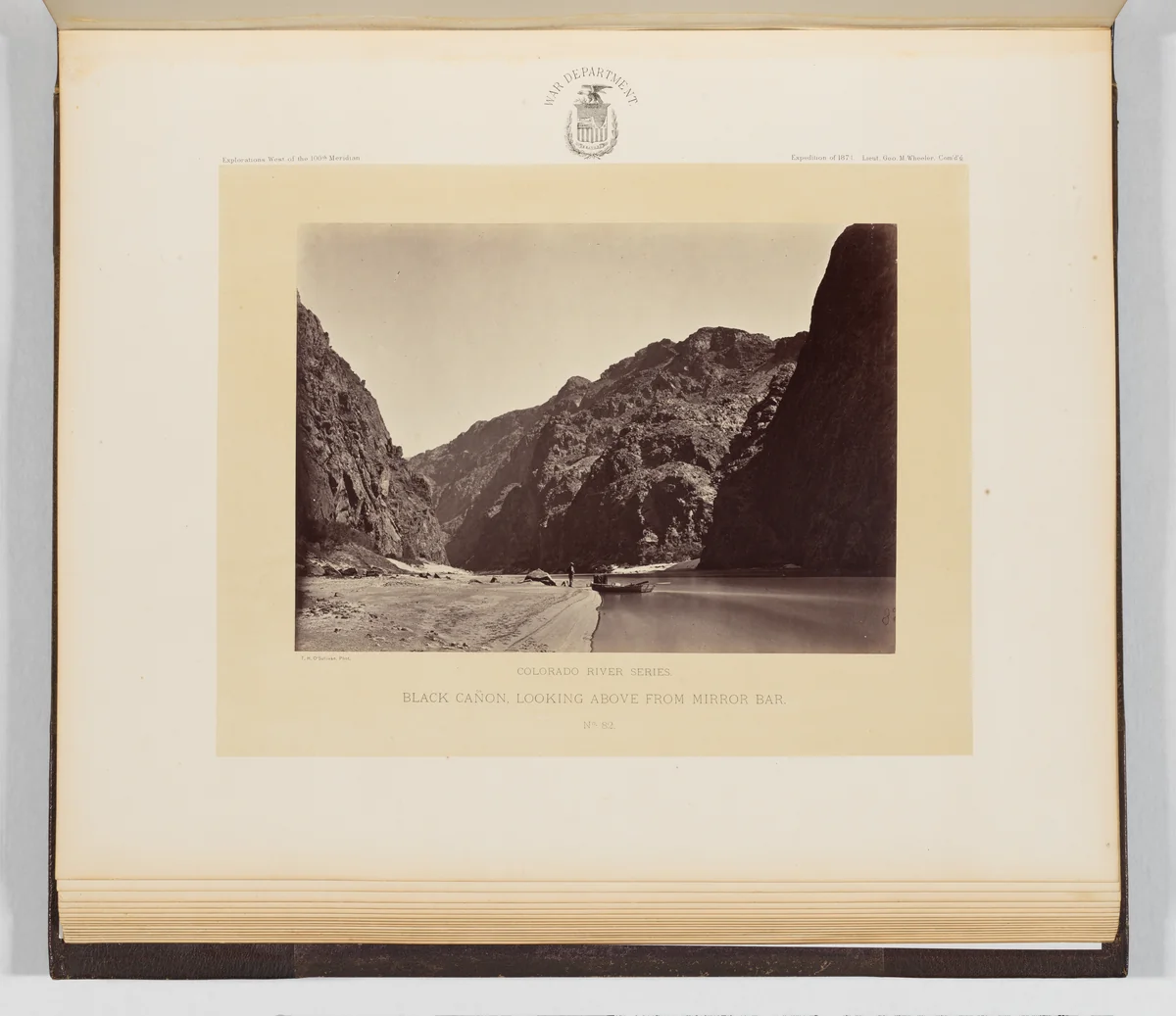 Black Cañon, Looking Above From Mirror Bar by Timothy O'Sullivan, photograph, 1871