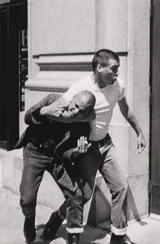 Beating the Snitch by Jim Goldberg, photograph, 1986