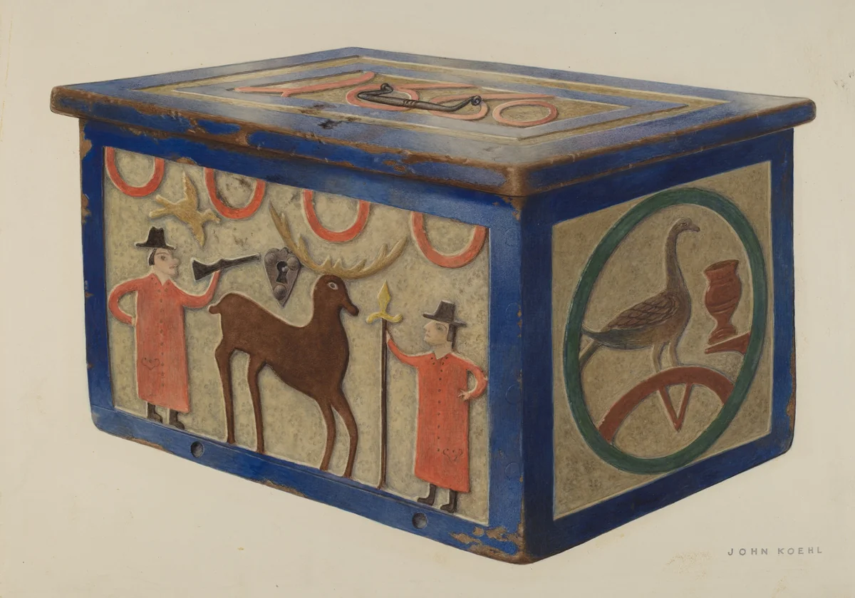 Bridal Chest by John Koehl, index of american design, 1935-1942