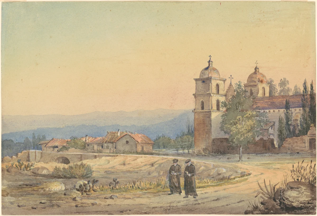 Church of Santa Barbara by British 19th Century, drawing, 1870-1899