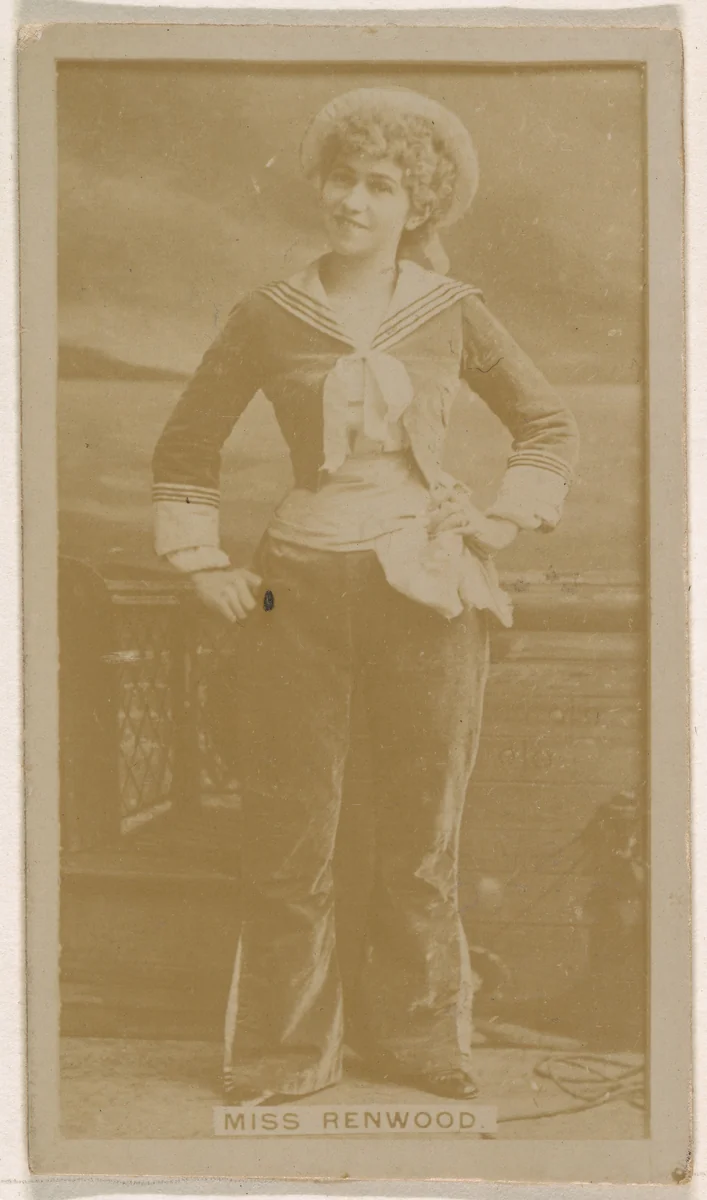 Miss Renwood, from the Actresses series (N245) issued by Kinney Brothers to promote Sweet Caporal Cigarettes by Kinney Brothers Tobacco Company, photograph, 1890