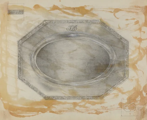 Silver Platter by Alfred Nason, index of american design, 1935-1942