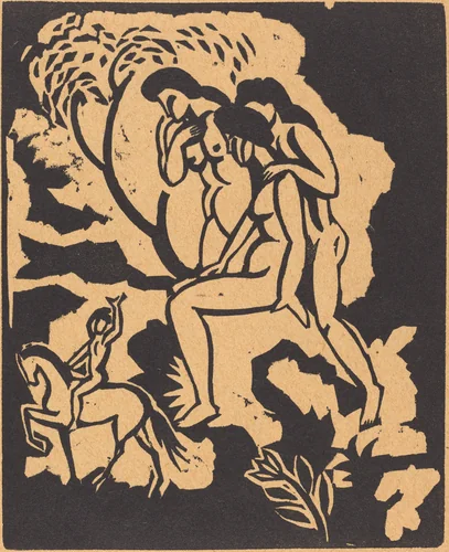 Begrüssung (Greeting) by August Macke, print, 1887-1914