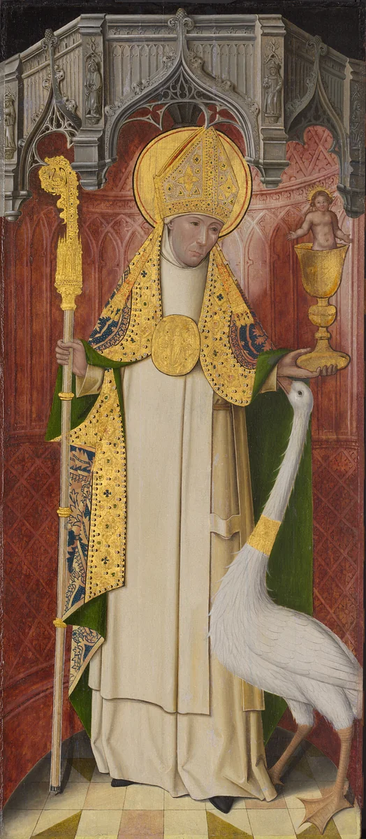 Altarpiece from Thuison-les-Abbeville: Saint Hugh of Lincoln by Picardy, painting, 1490-1500