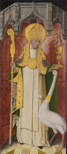 Altarpiece from Thuison-les-Abbeville: Saint Hugh of Lincoln by Picardy, painting, 1490-1500