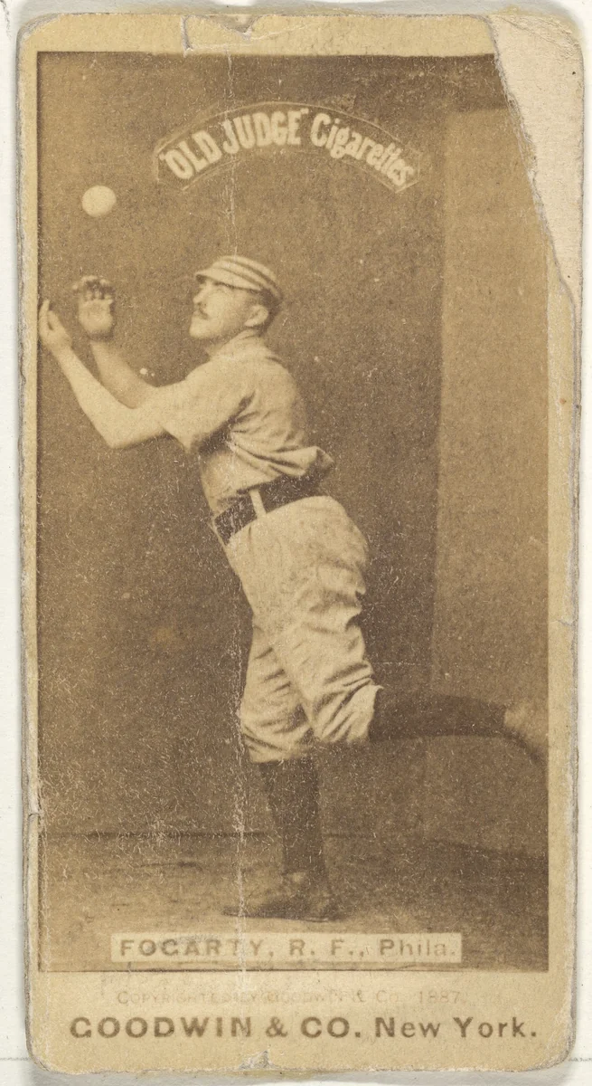 James G. Fogarty, Right Field, Philadelphia, from the Old Judge series (N172) for Old Judge Cigarettes by Goodwin & Company, photograph, 1887