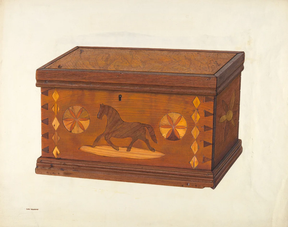 Strong Box by Chris Makrenos, index of american design, 1940