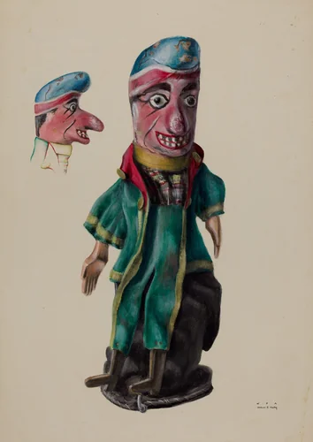 Hand Puppet "Punch" by William Kerby, index of american design, 1936