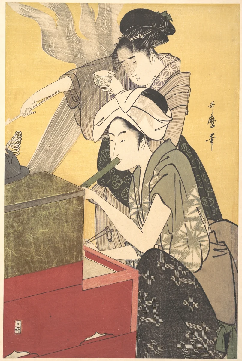 The Kitchen by Kitagawa Utamaro (喜多川歌麿), print, 1795
