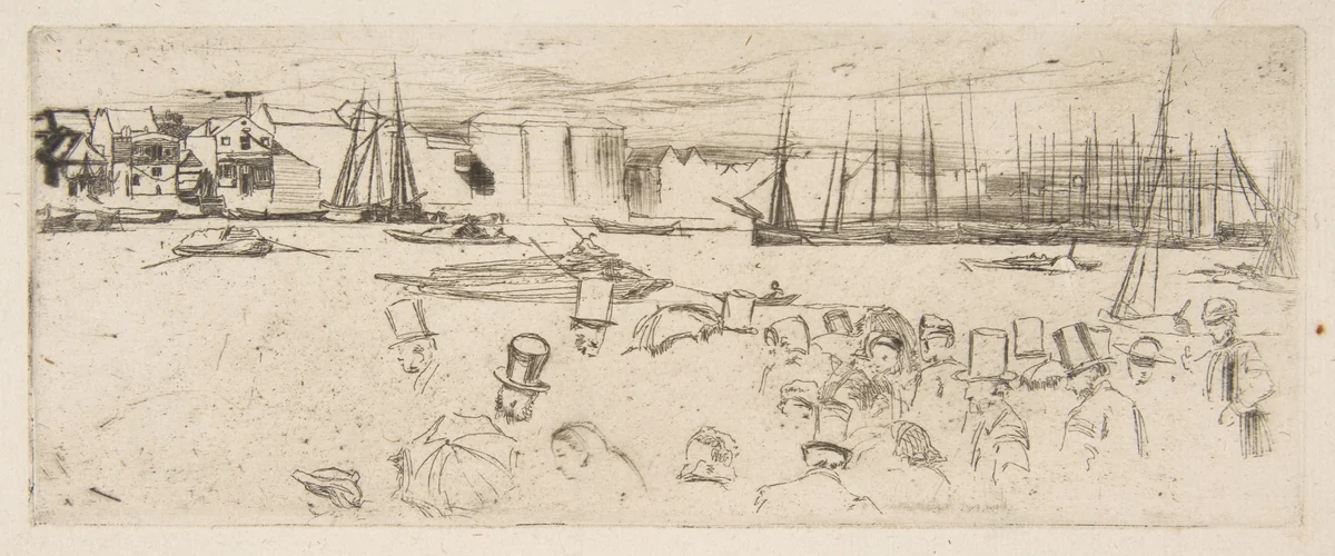 The Penny Boat (Penny Passengers, Limehouse) by James McNeill Whistler, print, 1860
