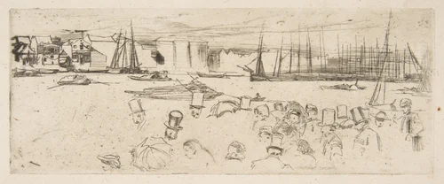 The Penny Boat (Penny Passengers, Limehouse) by James McNeill Whistler, print, 1860