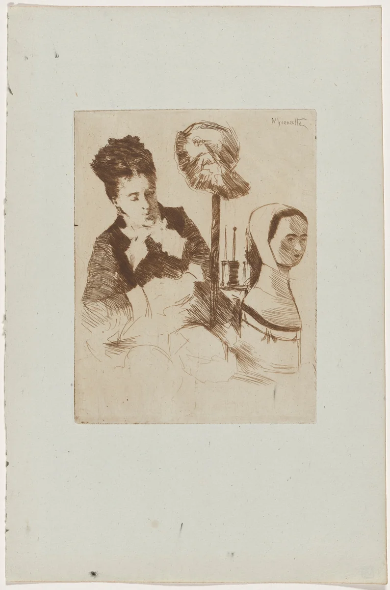 La modiste by Norbert Goeneutte, print, 1895