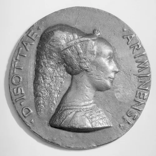 Isotta degli Atti of Rimini, d. 1470 by Matteo de' Pasti, metalwork, 1446