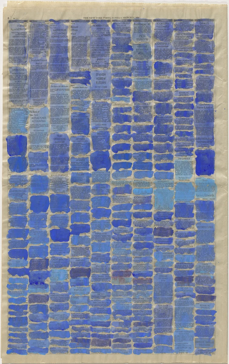 Untitled (Help Wanted Full Page) by Stephen Dean, drawing, 1994