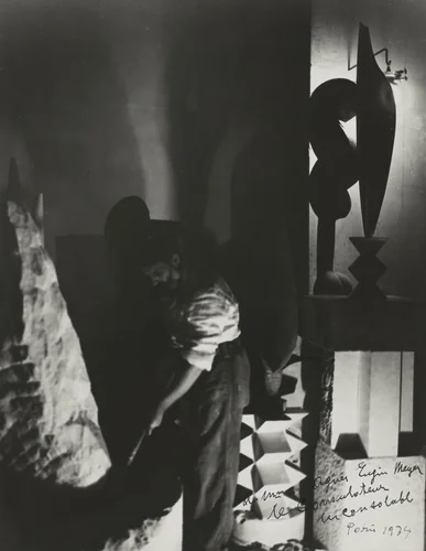 Untitled (Self-portrait in the studio) by Constantin Brâncuși, photograph, 1922