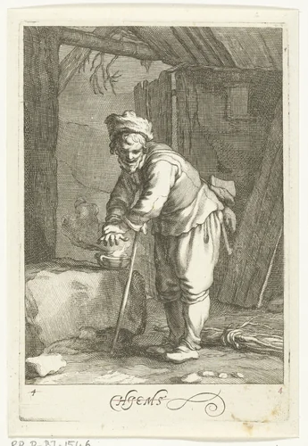 Winter by Frederick Bloemaert, print, 1632-1670