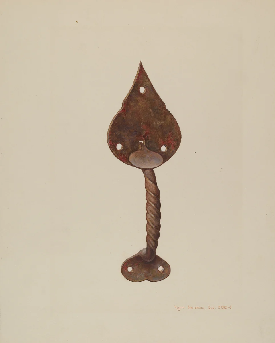 Suffolk Latch by Regina Henderer, index of american design, 1939