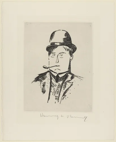 Self-Portrait by Maurice de Vlaminck, print, 1908