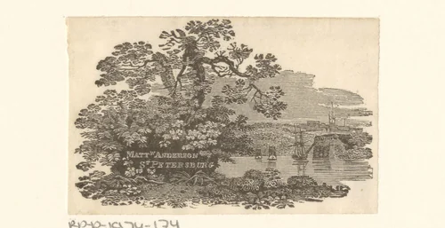 Ex libris van Mattw. Anderson by Thomas Bewick, print, 1768-1828