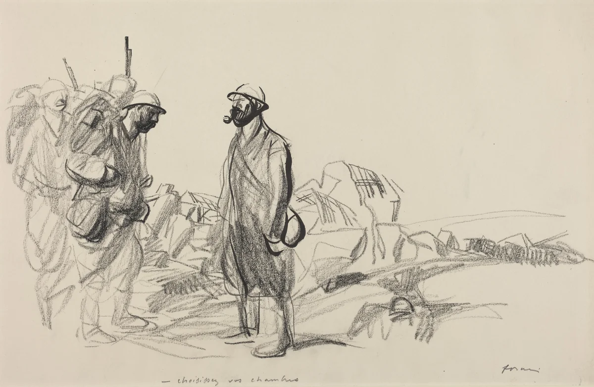 Choisissez vos chambres by Jean-Louis Forain, drawing, 1914-1919