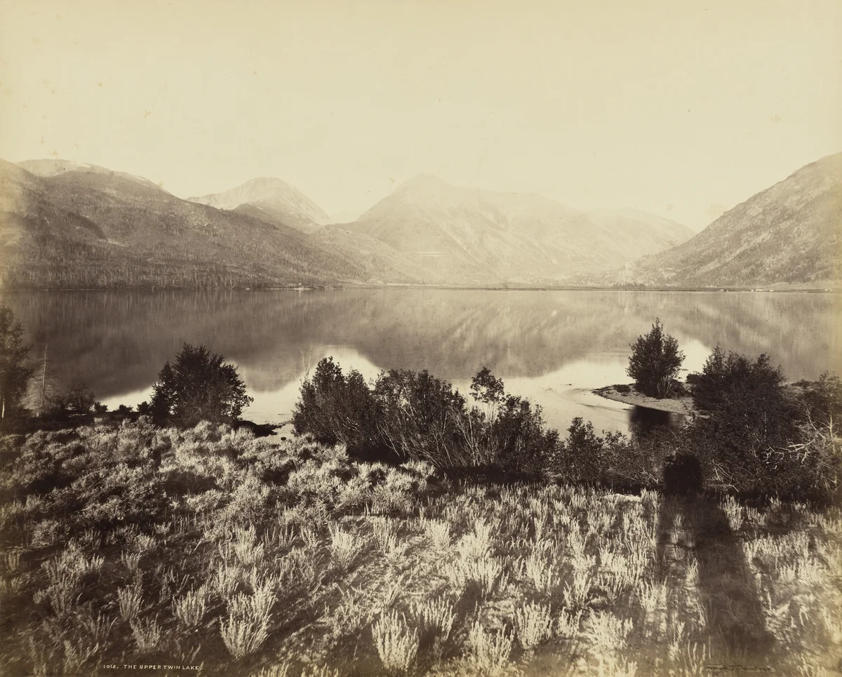 Upper Twin Lake, Colorado by William Henry Jackson, photograph, 1875