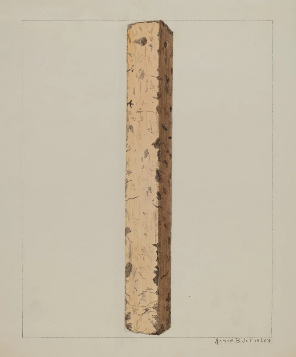 Pottery Grave Post by Annie B. Johnston, index of american design, 1937