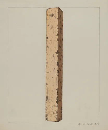 Pottery Grave Post by Annie B. Johnston, index of american design, 1937