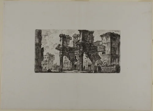 Part of the Forum of Nerva, plate five from Some Views of Triumphal Arches and other monuments by Giovanni Battista Piranesi, print, 1748