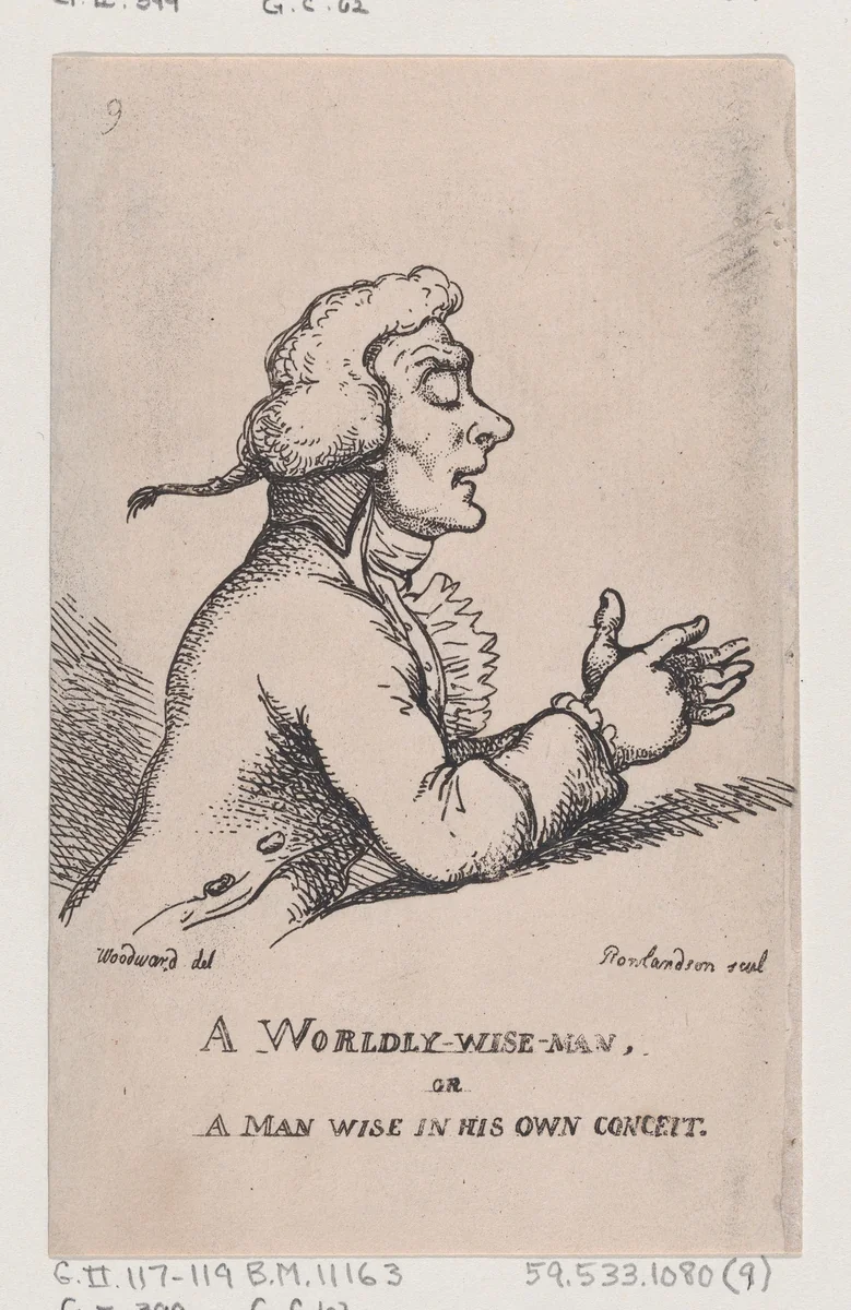 A Worldly-Wise Man by Thomas Rowlandson, print, 1808