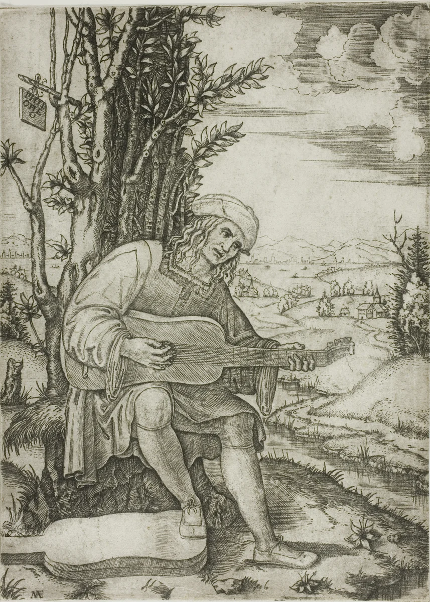 Giovanni Filoteo Achillini by Marcantonio Raimondi, print, 1504-1514