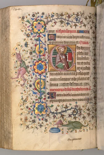 Hours of Charles the Noble, King of Navarre (1361-1425): fol. 266v, St. James by Master of the Brussels Initials and Associates, book, 1400-1410