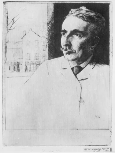 Portrait of John F. Weir by Julian Alden Weir, print, 1890