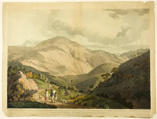 Sandy Bay Valley, St. Helena by Daniel Havell, print, 1805-1826