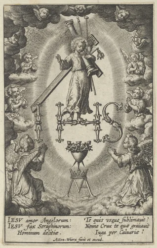 Sacred Monogram by Antonius Wierix, print, 1575-1604