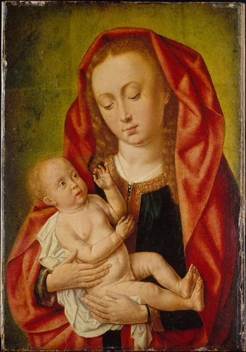 Virgin and Child with a Dragonfly by Master of Saint Giles, painting, 1495-1505
