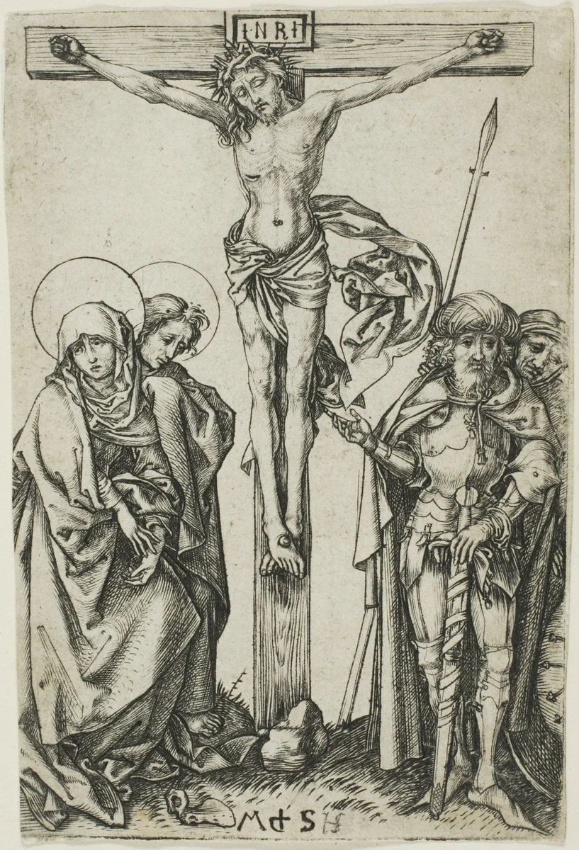 The Crucifixion by Martin Schongauer, print, 1470-1491
