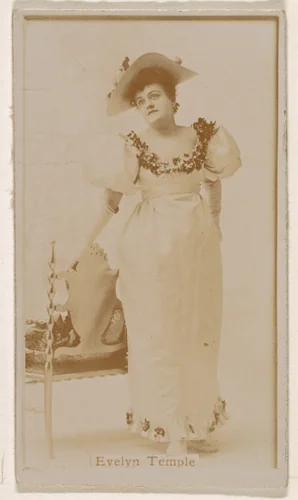 Evelyn Temple, from the Actresses series (N245) issued by Kinney Brothers to promote Sweet Caporal Cigarettes by Kinney Brothers Tobacco Company, photograph, 1890